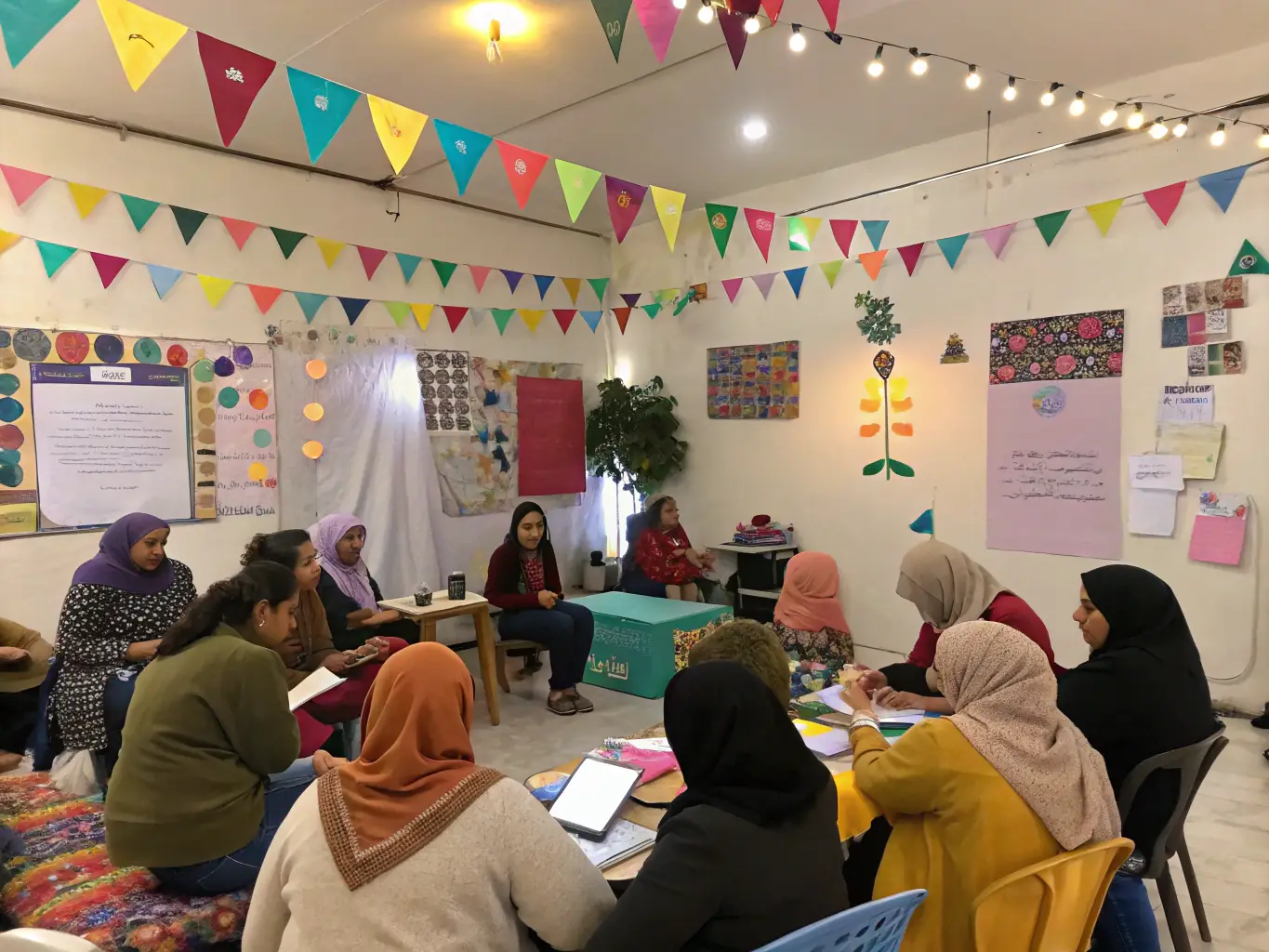 An image depicting a community engagement activity, such as a workshop or awareness campaign, organized by TEAM MECA ' DDICTION.