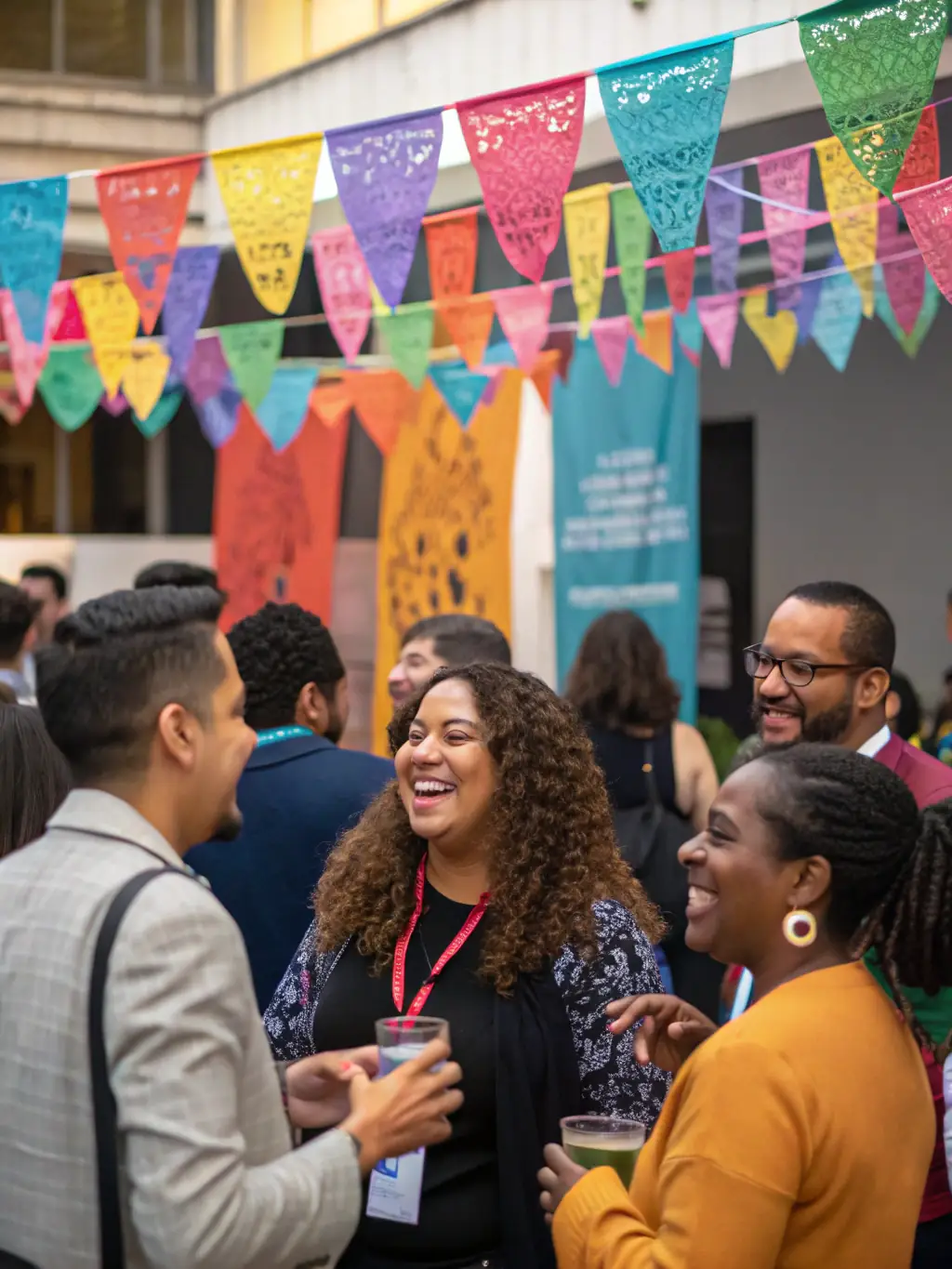 An inclusive image of people from diverse backgrounds participating in a community engagement activity, highlighting the organization's commitment to inclusivity.